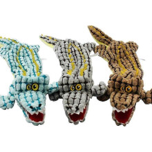 Lot de 3 peluches crocodiles pour chiens - Sans rembourrage, jouets à mâcher résistants pour chiots