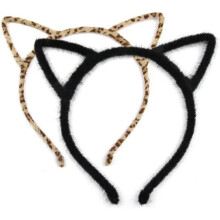 Kattöron-hårband för vuxna, barn, kvinnor, flickor, svart