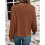 Women's Waffle-Knit Long Sleeve Pullover Sweater 4
