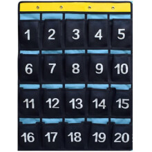 Tableau de poche numéroté pour salle de classe, support pour téléphones portables à suspendre à la porte,