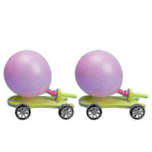 (As show, One size) Set of DIY Materials for Educational Balloon Car Assembly Model Toy for Children
