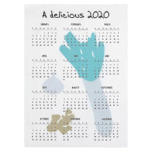 Calendario da parete per soggiorno 2020, decorazione con sfondo in tessuto, per ufficio e scuola. Un