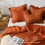 Burnt Orange Comforter Set Microfiber 3-Piece 3