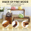 Pine Wood Display Risers Rectangular Stackable 3 pcs 4