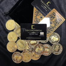 Pièce de monnaie Continental John Wick Hotel, accessoire de costume en alliage métallique Kakinu Reef