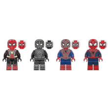 Zwarte en gouden superspin minifiguur, bouwpakket voor kinderen, hoge kwaliteit