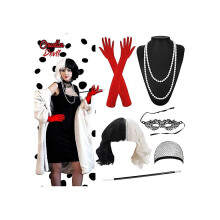 1970s Accessories Cruella Costume Halloween Costume 70s Accessories Cosplay Wig Accessories With Lace