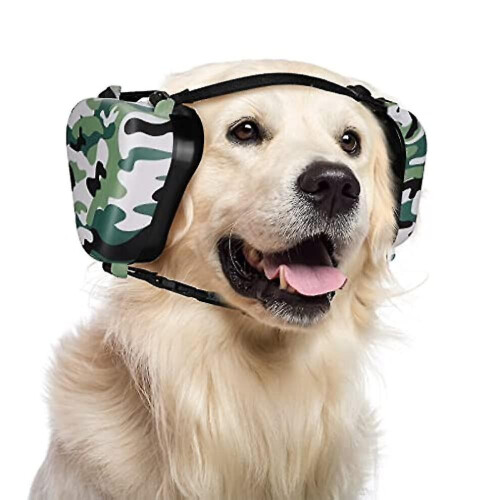 Paraorecchie per cani, protezione acustica e uditiva per cani di taglia media e grande, comodi paraorecchie