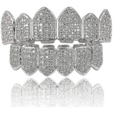 Grilles dentaires sur mesure - Style hip-hop pour hommes et femmes, finition or 18 carats poli