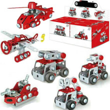 (As show, One size) Metal Assembled Engineering Vehicle Screw Tightening Toy Model Building Blocks For Children Military GiftToy Playsets