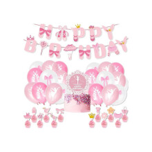 Décorations de fête sur le thème de la ballerine : bannière d'anniversaire sur le thème du ballet, ballons