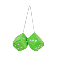 Dice Model Decoration Car Hanging Pendant Multicolor With Dots 1 Pair Rearview Mirrors Styling Plush