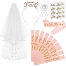 Bebetter 30pcs Bachelorette Party Set Rose Gold Group Set For Party