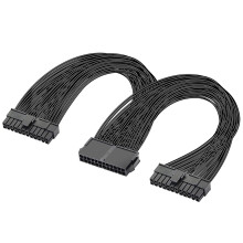 Dubbele voeding 24-pins ATX moederbord splitterkabel, 24-pins voor ATX moederbord verlengstuk