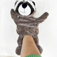 Speelse wasbeerhandpop - interactief plezier voor kinderen