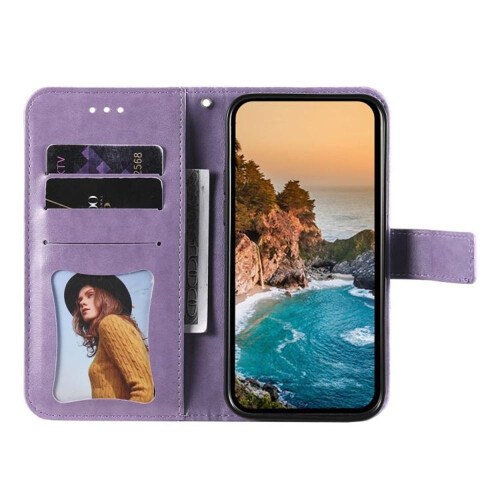 Purple PU Leather Flip Wallet Case for iPhone Air 6.5 inch 2