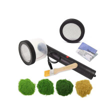 Flockningssats Statisk gräsapplikator Abs Mini flockningsmaskin med halkfritt handtag för gör-det-själv-scenisk