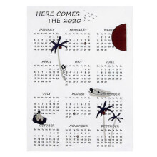 Calendrier mural 2020 pour salon, décoration de fond en tissu, fournitures scolaires et de bureau. Voici