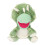 Marionnette à main interactive en forme d'animal vert - Peluche douce de 25 cm avec bouche mobile pour 1