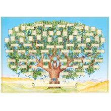 Arbre généalogique sur 6 générations, peinture sur toile à faire soi-même, cadeau familial, décoration