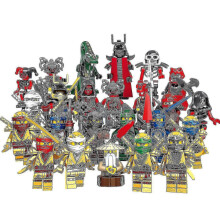 Set van 24 Ninjago minifiguren: Kai, Jay, Sensei, Wu Master, nieuw bouwblokkenspeelgoed.