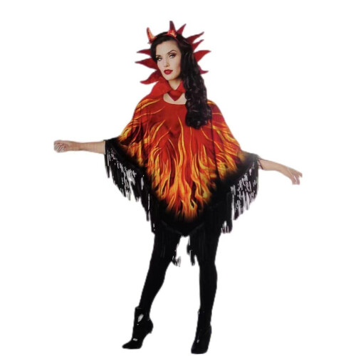 Flame Clothing Cape For Halloween Devil Costume Cosplay