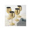 4 guldfärgade vinglas 540 ml matt rostfritt stål splittersäkra glas presentförpackning 1
