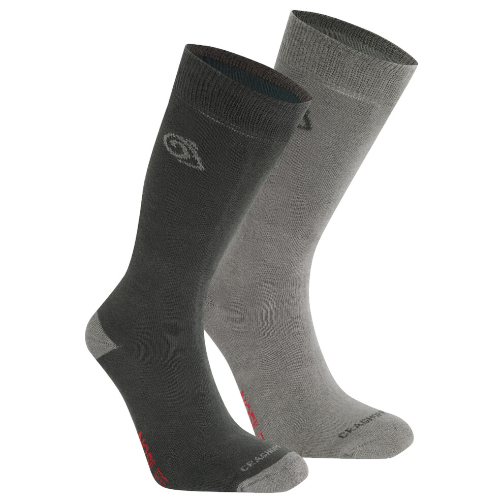 Craghoppers (6 Uk-8 Uk, Black Pepper/Mid Grey) Unisex Adult Insect Repellent Socks (Pack Of 2)