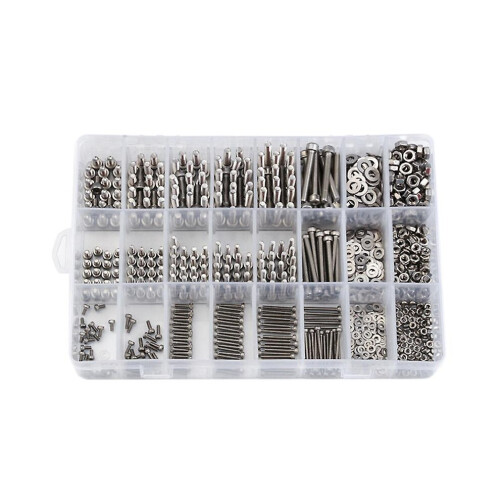 1080pcs M2/m3/m4 Stainless Steel Hex Socket Bolt And Nuts Set Fastener Hardware Hexagon Socket Head