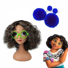 Costume d'Halloween pour filles et enfants Encanto Mirabel, lunettes vertes et boucles d'oreilles, accessoires