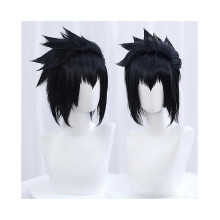 Sasuke Uchiha Cosplay Wig Men Short Black Cosplay Anime Cosplay Wig Heat Resistant Synthetic Hair Wigs