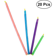 Lot de 20 bâtonnets de fermeture multicolores pour sacs plastiques, pinces réutilisables pour la conservation
