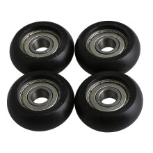 4 jeux de poulies de guidage en acier à roulement noir, roulements à billes 8x32x12mm--