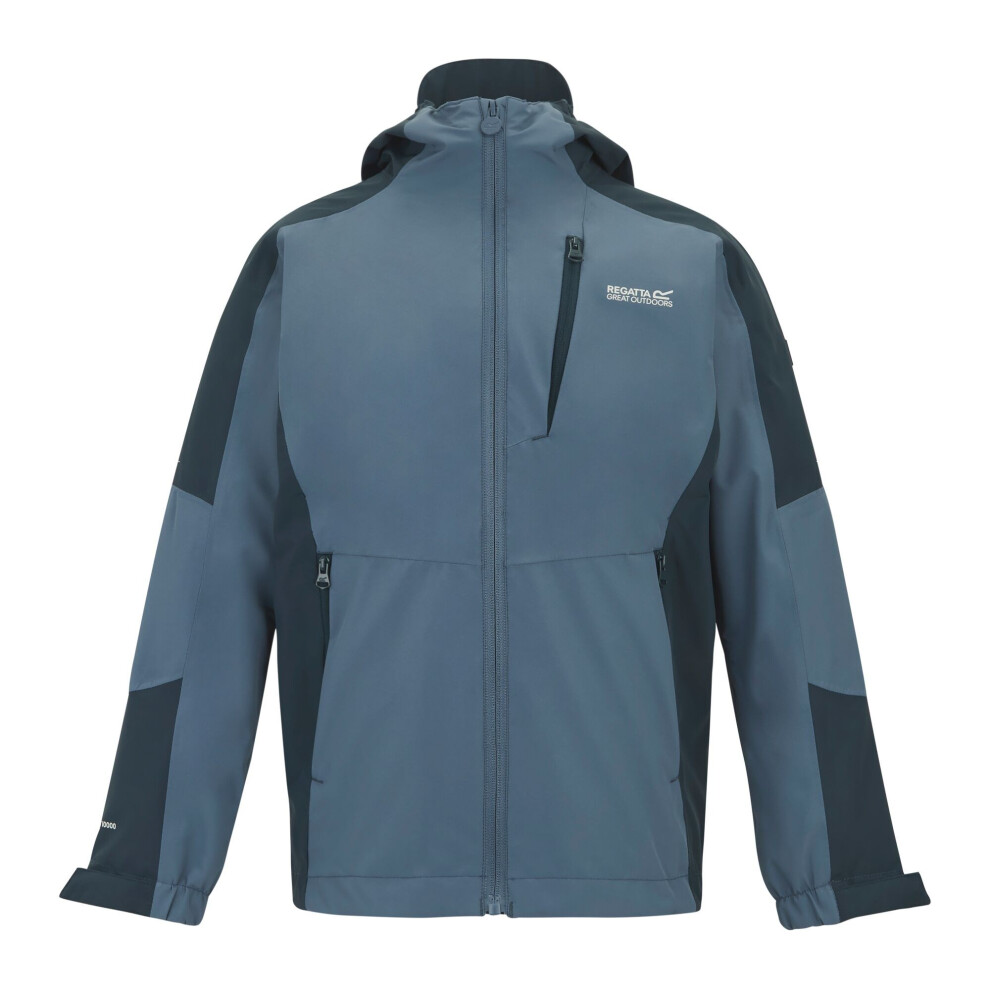 Regatta (9-10 Years, China Blue/Night Sky) Childrens/Kids Calderdale Ii Waterproof Jacket