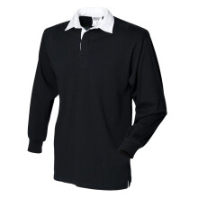 (S, Black) Front Row Mens Original Rugby Shirt