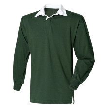 (L, Bottle Green) Front Row Mens Original Rugby Shirt