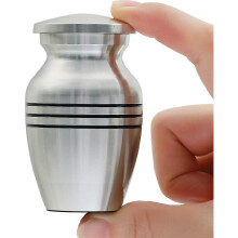 Petite urne souvenir pour cendres humaines ou animales, urne funéraire en métal rigide, mini urne funéraire