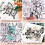 Black and White Scrapbook Paper Cutouts 120 Pieces 3