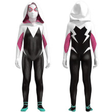 Combinaison moulante de Spider-Gwen fantôme pour cosplay, vêtements pour enfants et adultes