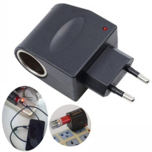 Spanningsomvormer 220 V naar 12 V en 1000 mA - Max. 12 Watt - Sigarettenaanstekeradapter met stekker