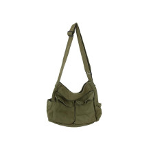 Wabjtam Canvas Messenger Bag Große Hobo Crossbody Bag mit mehreren Fächern Canvas Schultertasche für