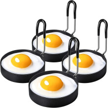 Moule à œufs en acier inoxydable pour œufs au plat et omelettes - 4 pièces Lh-1
