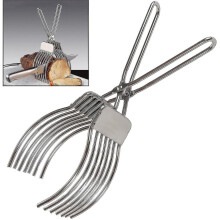 Pince Ă rĂ´tir en acier inoxydable, pince Ă pain et Ă viande, support pour oignons et tomates, pince
