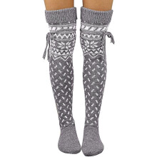 Warme lange sokken voor dames, dijhoge overknee sokken, casual wollen winterkousen