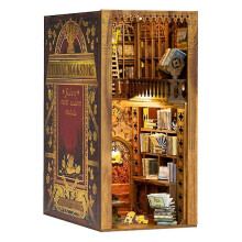 New Diy Book Nook Kit 3d Wooden Puzzle Bookends - Diy Book Nook, Shelf Insert Decor Wooden Decor Mo