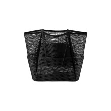 (As show, One size) Mesh Beach Handbag Women's Foldable Swimming Large Beach Handbag With Zipper Pocket Waterproof And Sand Resistant