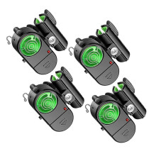 Nieuwe set van 4 visbeetmelders, gevoelige elektronische visalarmen met indicator, geluidssignaal bij