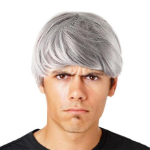 Wigs For Women Fashion Man Short Cruly Men's Wig Cool Party Wig Gray Wig Natural Wig Cosplay Wig