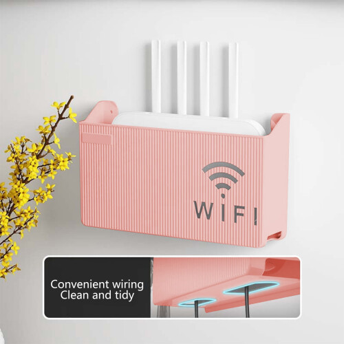 Wall-Mounted WiFi Router Storage Box 9.45x5.5x2.38 in 1