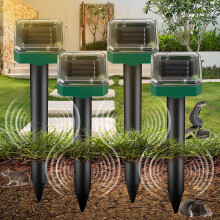 20244 Répulsifs à ultrasons pour animaux domestiques IP65, répulsifs solaires à ultrasons pour jardin,